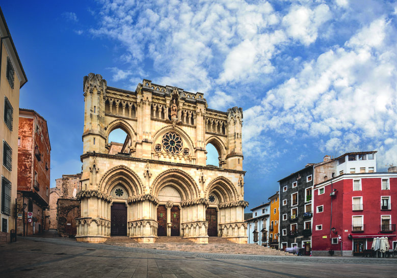 Catedral de Cuenca, de estilo gótico, en la Plaza Mayor del casco histórico.